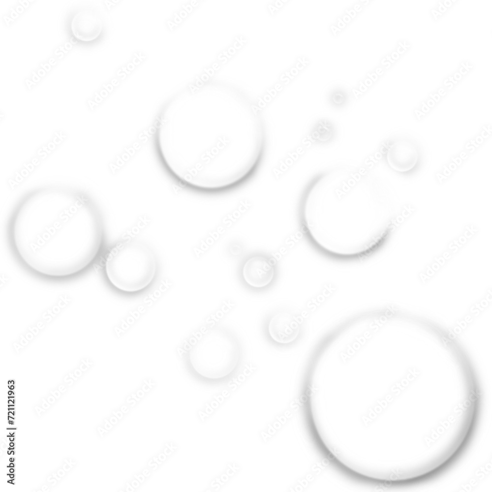 realistic water drops or dew on the surface