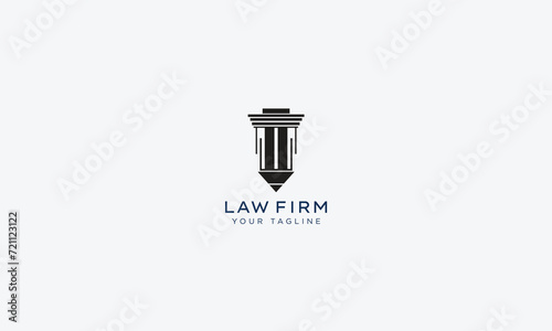 Attorney and lawyers logo design vector template