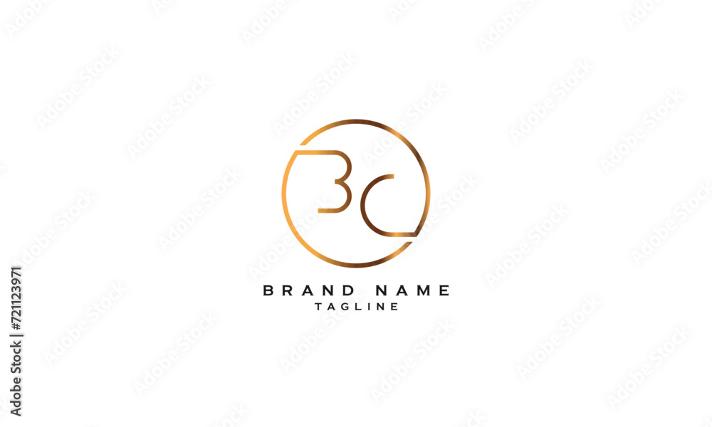 BC, CB, Abstract initial monogram letter alphabet logo design