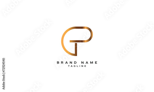 GP, PG, Abstract initial monogram letter alphabet logo design