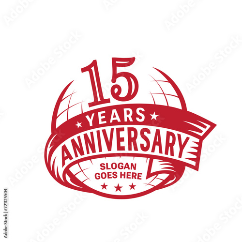 Wallpaper Mural 15 years anniversary design template. 15th logo. Vector and illustration. Torontodigital.ca