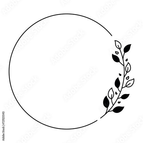 Minimalistic circle wreath frame