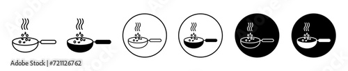 wok pan vector icon mark set symbol for web application 