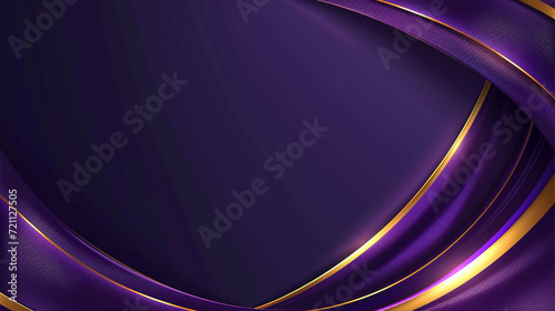 Deep Purple and Gold banner background vector presentation design. PowerPoint and Business background.