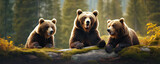 Brown bear in natural habitat.