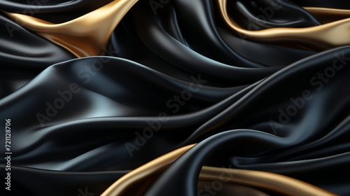 black silk satin fabric abstract background