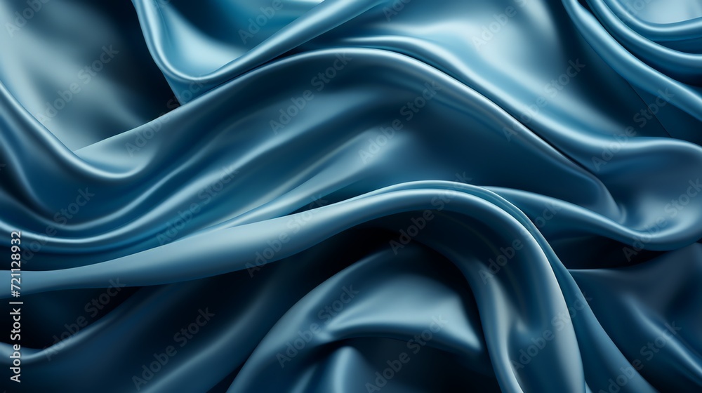 Obraz premium bleu silk satin fabric abstract background