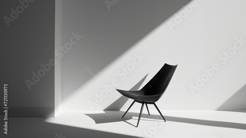 Ein minimalistischer, moderner Stuhl - Spiel mit Schatten
