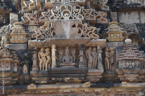This is the photo of an Ancient temple at Khajuraho in India. 