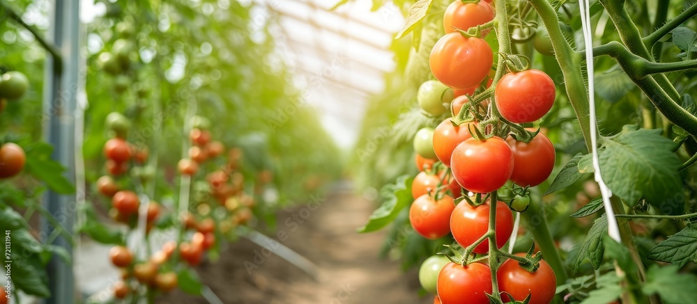 Thriving Organic Tomato Farming in a State-of-the-Art Greenhouse