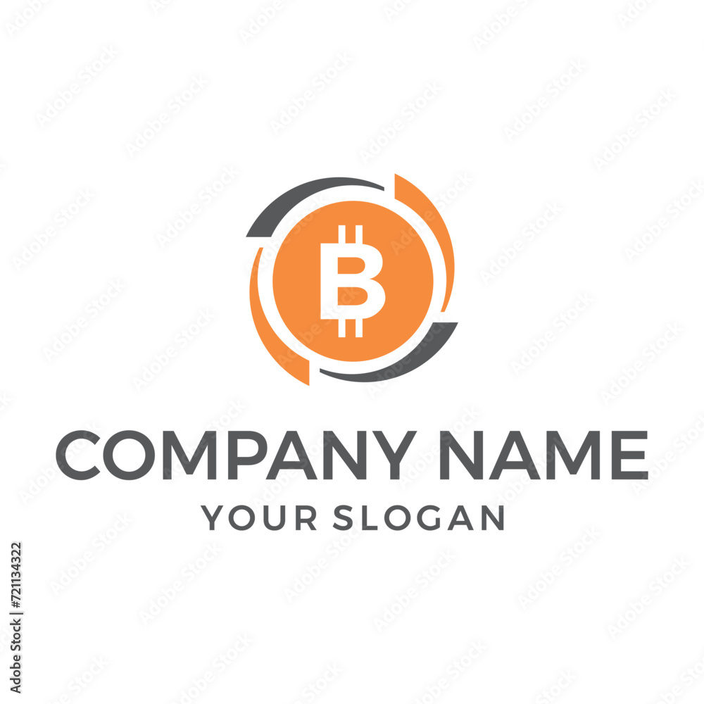 Obraz premium Bitcoin Innovative Logo Vector