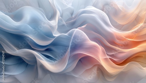 abstract blue smoke background art on white