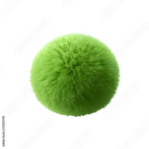 green ball on a grass Puffy 3d cube round high quality meterial realistic 