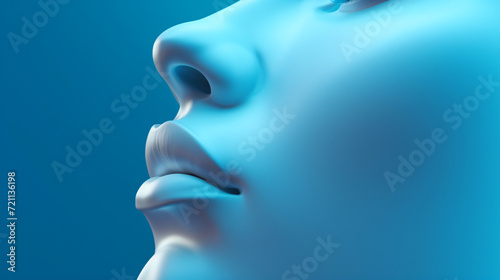 3d rendered illustration of an abstract blue female