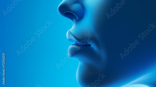 3d rendered illustration of an abstract blue female