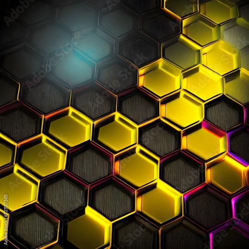  hexagonal pattern  background  Generative Ai