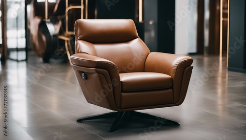 portrait of modern and luxury leather chair   © abu
