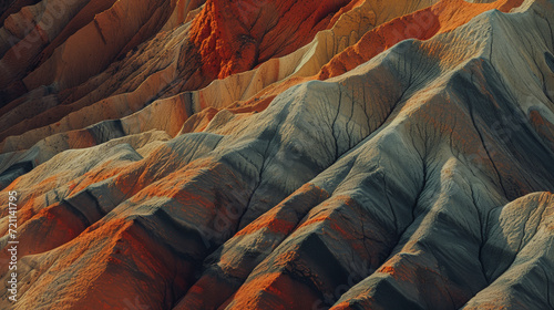 Earth's Palette: A Geological Gradient Unveiling Nature's Colors. Generative AI photo