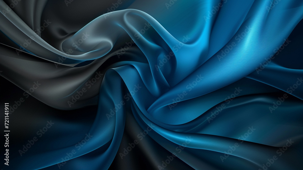 Fototapeta premium Bright Blue and Charcoal colour silk background vector presentation design