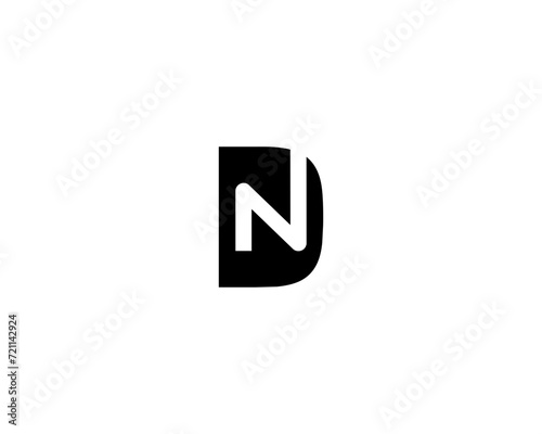 Free Download Abstract Initial Letter DN Logo.Geometric Shape with Square Pixel Dots isolated on white Background. Usable for Business and Technology Logos. Flat Vector Logo Design - GFXLoad
