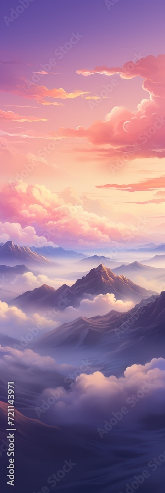 Simple sky sunset background, light colors