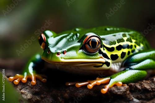 frog on a leaf © farzana