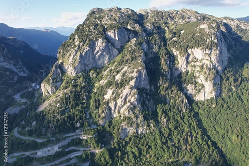 Border of Italy and Austria  mountains