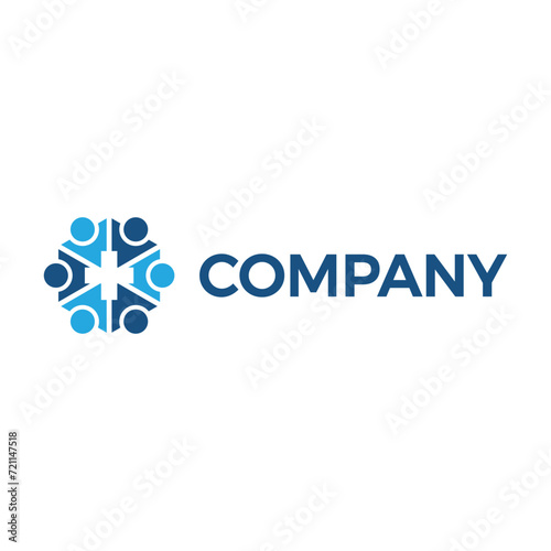 Beautiful Medical Team Logo Stock Illustration