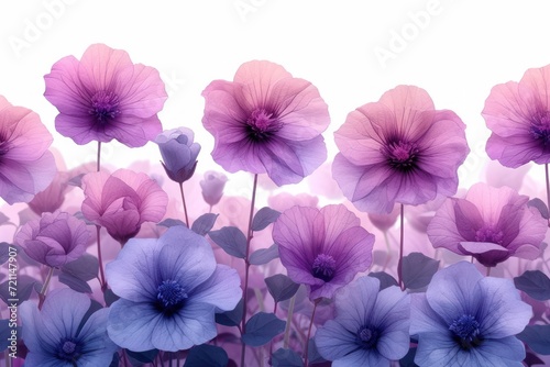 watercolor flower of flowers on white background, in the style of light magenta and dark aquamarine © STOCKYE STUDIO