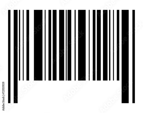 Barcode vector icon. Bar code for web flat design. Isolated illustration photo