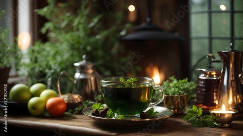 "Invigorating Herbal Tea: Nature's Brew for Health and Wellness"