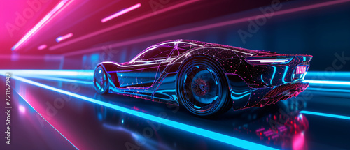 Advanced Supercar with Virtual Holographic © Ashley