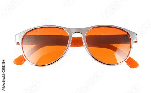 Orange sunglasses isolated over white background.