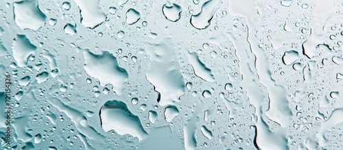 Abstract design overlay wallpaper featuring water drops on glass with a white background.