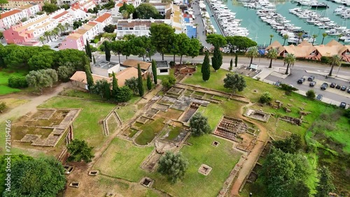 The ancient roman city of Cerro la Vila located in Quarteira, Portugal photo