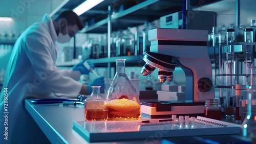 Professional health care researchers working in life of medical science laboratory