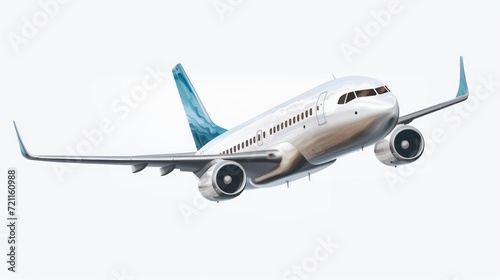 airplane on the white background