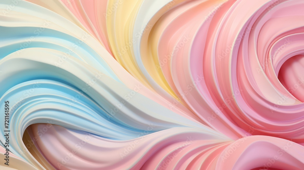 Obraz premium Abstract twirling pastel colors as background wallpaper header