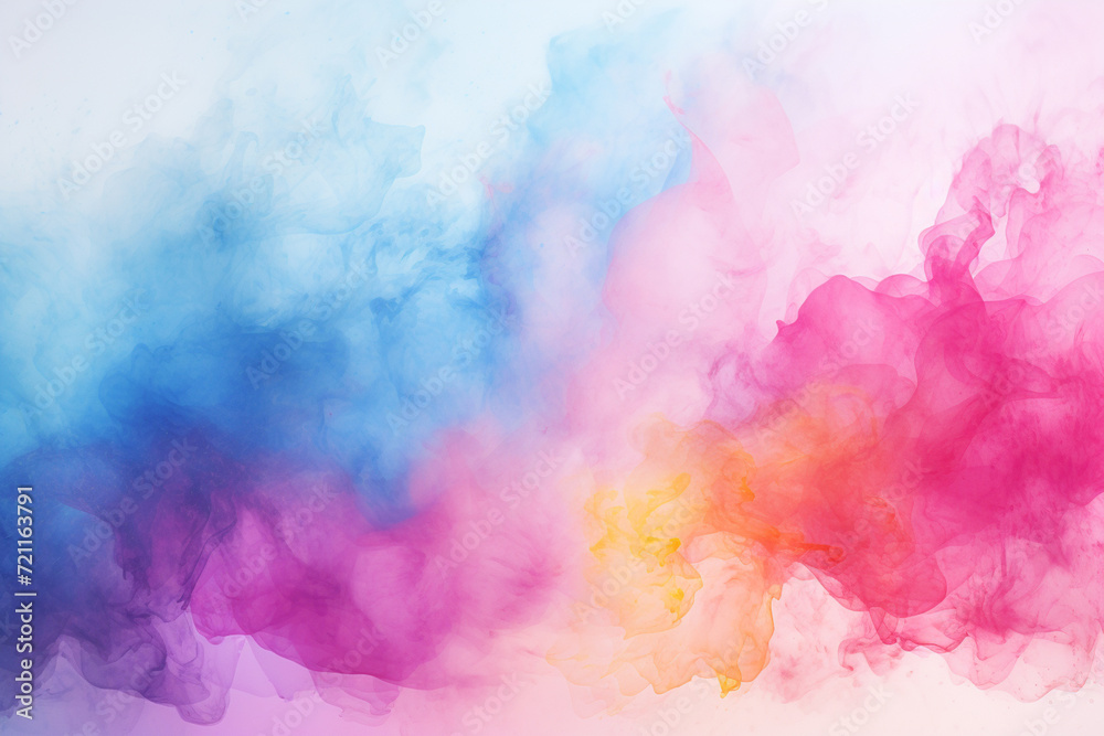 Fototapeta premium Colorful cloud of smoke on white background. Abstract background for design.