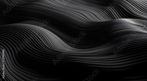 Abstract wavy black and white color, modern design wavy background. Vector illustration