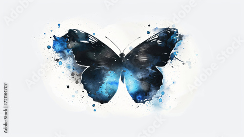 Watercolor illustration of a butterfly