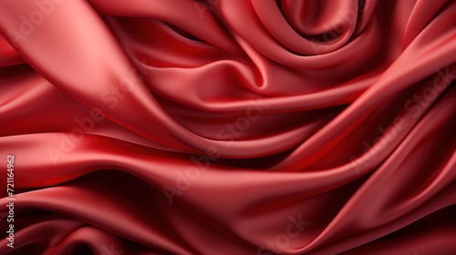 Satin Serenity: The Gentle Weave of Red Silky Satin Forms a Textile Texture Wallpaper, Invoking a Sense of Opulent Calm