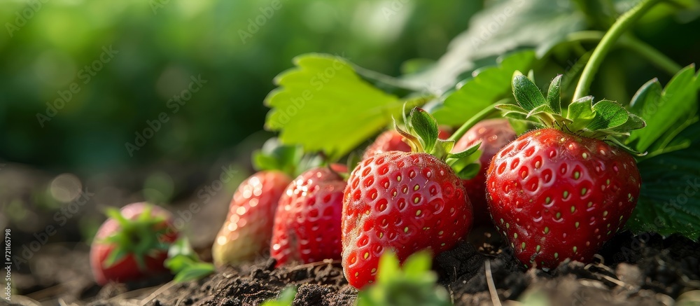 Juicy Strawberries Waiting to be Picked - A Tempting Delight of Freshly Plucked Strawberries Waiting to be Picked and Savored Juicy Strawberries Waiting to be Picked - A Tempting Delight of Freshly Plucked Strawberries Waiting to be Picked and Savored