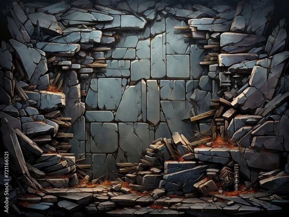 Fototapeta premium Texture of a stone wall