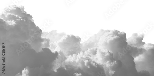 Transparent cumulus dense cloud for advertising and templates. Panorama. PNG.