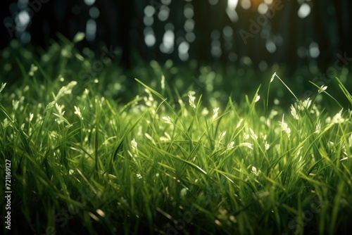 Abstract summer background with fresh grass.