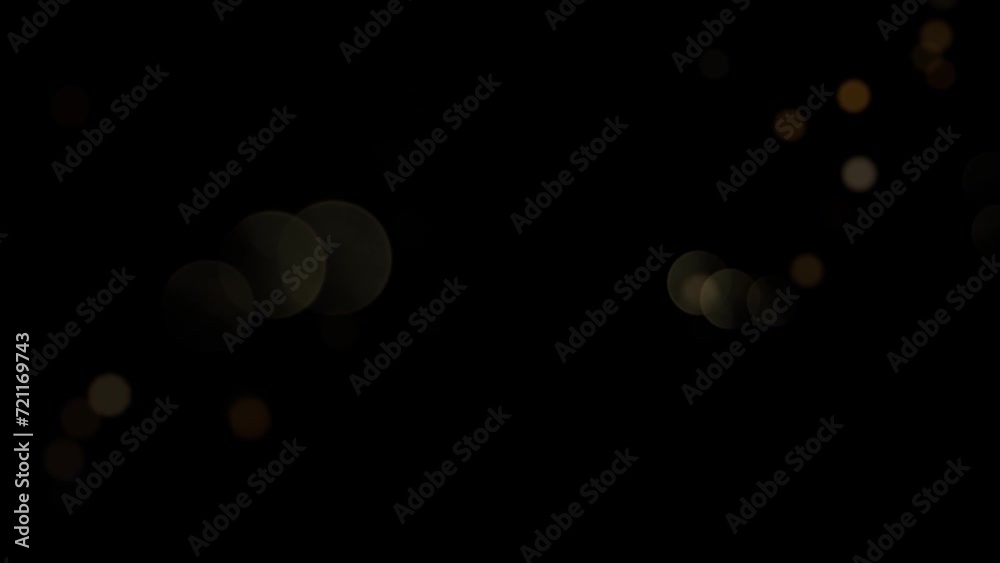 Abstract Bokeh Lights on Black Background. Particles on Black Background, Abstract Overlay with Particles and Bokeh Abstract Bokeh Lights on Black Background. Particles on Black Background, Abstract Overlay with Particles and Bokeh