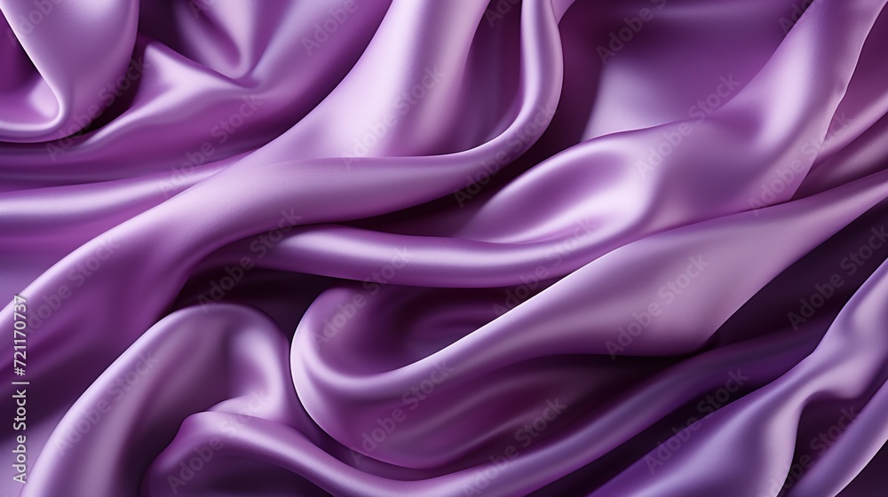 Obraz premium Regal Amethyst Radiance: A Smooth and Soft Purple Satin Textile Texture Wallpaper, Evoking a Feel of Timeless Elegance