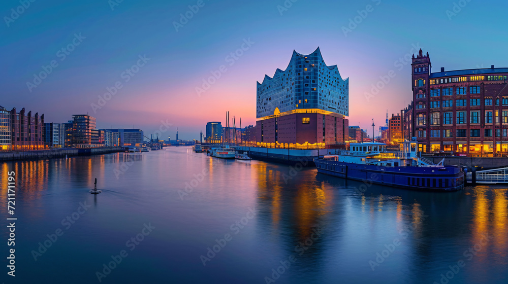 Germany Hamburg elbphilharmonie reflecting