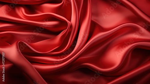 Scarlet Luster: A Wallpaper Background Featuring the Soft and Smooth Weave of Red Satin Fabric, Adding a Touch of Glamour